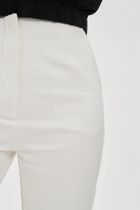 Spodnie materiałowe damskie, białe, Moodo