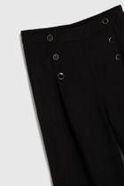 Spodnie materiałowe damskie, czarne, Moodo