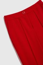 Spodnie materiałowe damskie, czerwone, Moodo