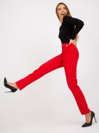 Spodnie materiałowe damskie, czerwone, Xsapienza