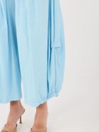 Spodnie materiałowe damskie, niebieskie, Italy Moda