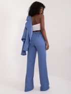 Spodnie materiałowe damskie, niebieskie, Lakerta