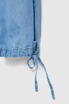 Spodnie materiałowe damskie, niebieskie, Moodo