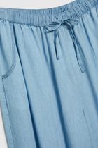 Spodnie materiałowe damskie, niebieskie, Moodo