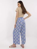 Spodnie materiałowe damskie, niebieskie, Sublevel