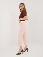 Spodnie materiałowe damskie, różowe, Italy Moda