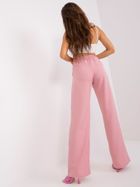Spodnie materiałowe damskie, różowe, Lakerta