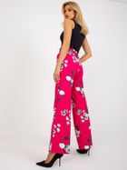 Spodnie materiałowe damskie, różowe, Lakerta