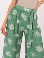 Spodnie materiałowe damskie, zielone, Italy Moda