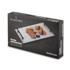 Starke Pro, deska marmurowa, czarne uchwyty, biała, 35-20-4.5 cm