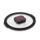 Starke Pro, pokrywa do odcedzania, szklana, czarna, 20 cm