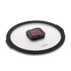 Starke Pro, pokrywa do odcedzania, szklana, czarna, 24 cm