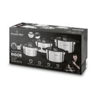 Starke Pro, Rigor, komplet garnków z silikonowymi pokrywami, 8 elementów