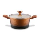 Starke Pro, Texture Copper, zestaw garnków z pokrywką i patelnia, 10 elementów