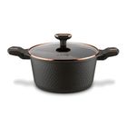 Starke Pro, Texture Grey, zestaw garnków z pokrywką i patelnia, 10 elementów