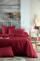 Stof, bawełniane prześcieradło na gumce, czerwone, Elysee