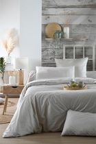 Stof, bawełniane prześcieradło na gumce, szare, Elysee