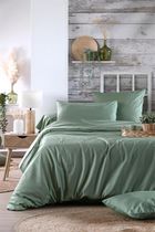 Stof, bawełniane prześcieradło na gumce, zielone, Elysee