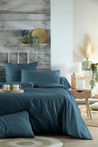 Stof, Elysee, bawełniane prześcieradło na gumce, granatowe