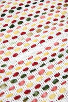 Stof, koc bawełniany, kolorowa plecionka, Archy, 125-150 cm