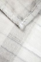 Stof, koc pluszowy scotland w kratę, 130-160 cm