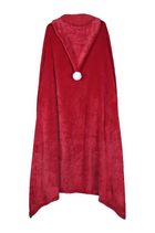 Stof, peleryna z czapką świętego mikołaja, pluszowy koc, 110-150 cm