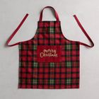 Stof, świąteczny fartuch kuchenny z kieszenią, 80-80 cm