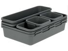 Storage Solutions, organizery do szuflad, szare, 8 szt.