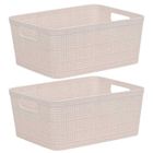 Storage Solutions, plastikowe koszyki do organizacji, 24,5-19-10 cm, 2 szt.
