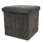 Storage Solutions, pufa ze schowkiem sztruksowa, Tobo, 38-38-38 cm