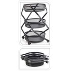 Storage Solutions, składany wózek kuchenny na kółkach, 3-piętrowy