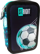 St.Right, piórnik rozkładany, potrójny, z wyposażeniem, Neon Football