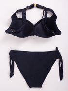 Strój kąpielowy damski dwuczęściowy, czarny, Yoclub