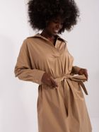 Sukienka damska, beżowa, Zuluna