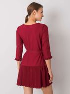 Sukienka damska, bordowa, Lakerta