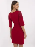 Sukienka damska, bordowa, Lakerta