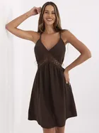 Sukienka damska, brązowa, Italy Moda