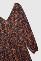 Sukienka damska, brązowa, Moodo