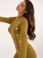 Sukienka damska, khaki, Wool Fashion Italia