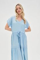 Sukienka damska, niebieska, Moodo