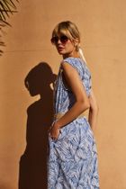 Sukienka damska, niebieska, Moodo