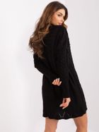 Sukienka damska z wełną, czarna, Rue Paris