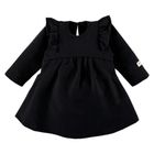 Sukienka dziewczęca z długim rękawem, czarna, Eevi