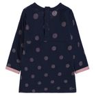 Sukienka dziewczęca z długim rękawem, granatowo-różowa, Tom Tailor