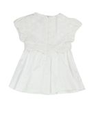 Sukienka dziewczęca z krótkim rękawem, biała, Kanz