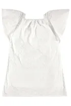 Sukienka dziewczęca z krótkim rękawem, biała, Up Baby