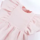 Sukienka dziewczęca z krótkim rękawem, jasnoróżowa, Eevi