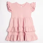 Sukienka dziewczęca z krótkim rękawem, różowa, Nicol
