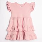 Sukienka dziewczęca z krótkim rękawem, różowa, Nicol