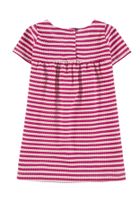 Sukienka dziewczęca z krótkim rękawem, różowa, Tom Tailor